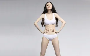 美女蓝燕照片壁纸_3