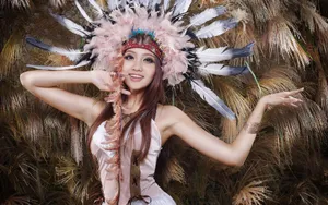 印第安风情美女壁纸