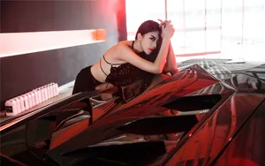 兰博基尼DMC LP988 E-GT美女模特壁纸_8