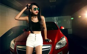 别克君威美女明星模特壁纸