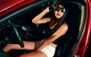 别克君威美女明星模特壁纸_8