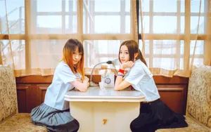 清纯制服美女写真壁纸_6