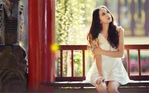 纯情美女写真壁纸_3