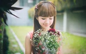 清纯可爱妹妹桌面壁纸_5