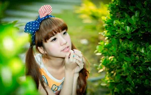 清纯可爱妹妹桌面壁纸_6