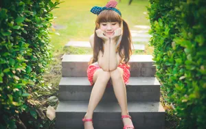 清纯可爱妹妹桌面壁纸_8