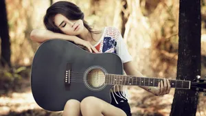 吉他音乐少女图片壁纸