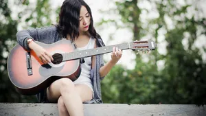 吉他音乐少女图片壁纸_11