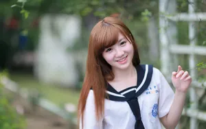 甜美校园女孩壁纸_2