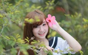 甜美校园女孩壁纸_5
