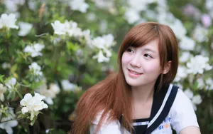 甜美校园女孩壁纸_6