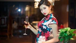 古典旗袍姐妹美女图片壁纸_2