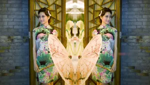 古典旗袍姐妹美女图片壁纸_8