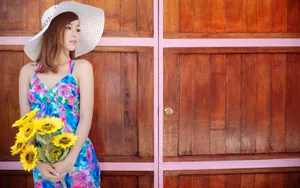夏日甜美美女写真壁纸_13