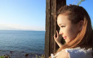 美女裴紫绮海边写真图片_2