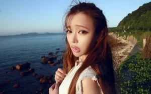 美女裴紫绮海边写真图片_7
