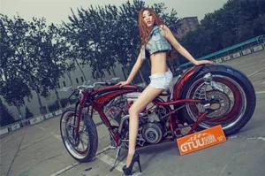 机车女孩 美女壁纸_7