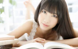 东方美女模特桌面壁纸