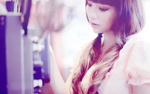 小清新美女模特桌面壁纸_3