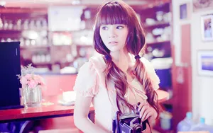 小清新美女模特桌面壁纸_7