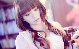 小清新美女模特桌面壁纸_9