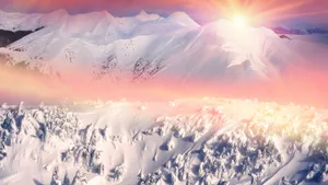 好看的雪山风景图片_8