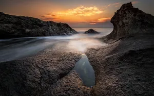 海岸岩石风光图片壁纸_4