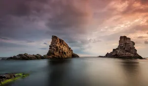 海岸岩石风光图片壁纸_11