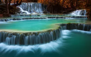 高清壮观的瀑布风景图片_3