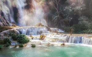 高清壮观的瀑布风景图片_8