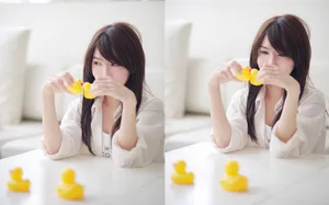 居家美女写真壁纸_6