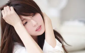 居家美女写真壁纸_7