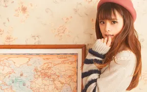 校园美女清新壁纸_7