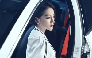 奔驰C级车美女沈璐模特壁纸_8