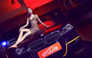 宝马改装车美女车特图片壁纸_4