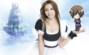 性感甜美美女桌面壁纸_4