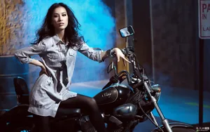 机车美女图片壁纸_5