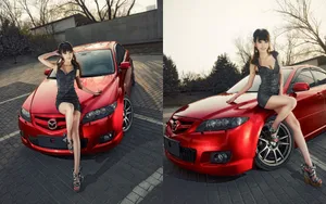 长腿车模美女高清图片壁纸_3