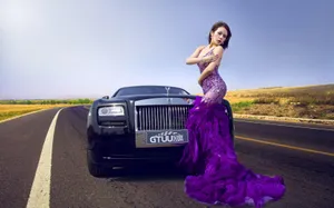 劳斯莱斯紫衣女神车模壁纸_8
