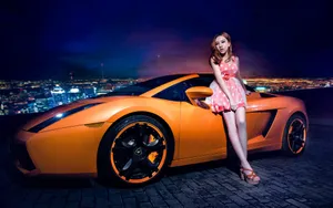 兰博基尼Gallardo红裙妖姬车模_5