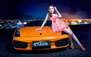 兰博基尼Gallardo红裙妖姬车模_6