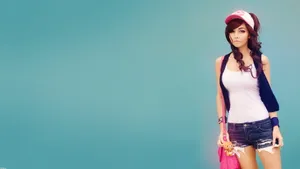 盛夏清凉美女桌面壁纸_7