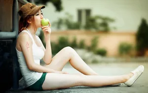 青春活力性感美女壁纸_1