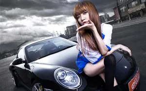保时捷911 Turbo S 改装车美女车模_2