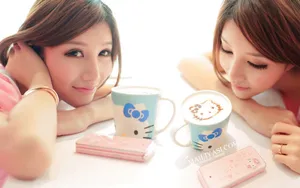 网络美女Hello Kitty清纯手机代言