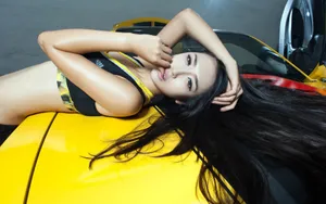 美女车模_4