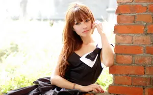 清纯美女海边摄影壁纸_4