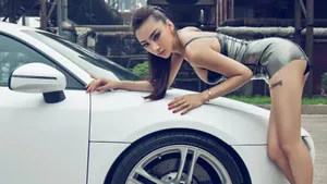 美女车模金美辛图片壁纸