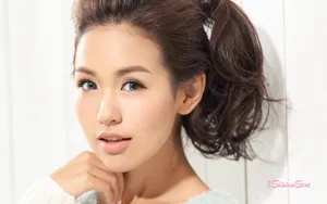 甜美系女生自拍桌面壁纸_14