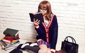 甜美系女生自拍桌面壁纸_18
